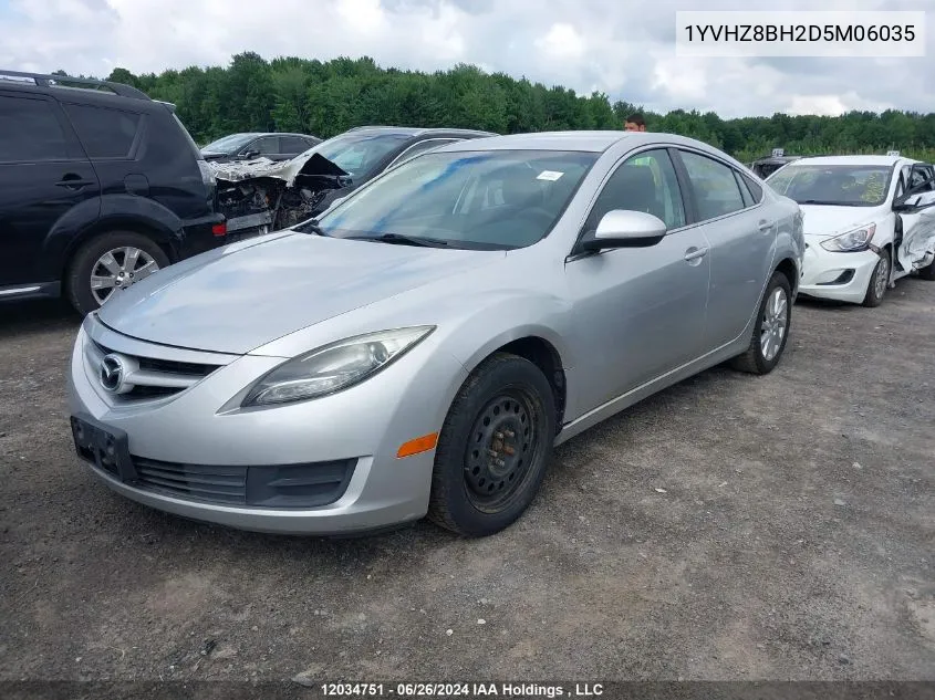 2013 Mazda Mazda6 VIN: 1YVHZ8BH2D5M06035 Lot: 12034751