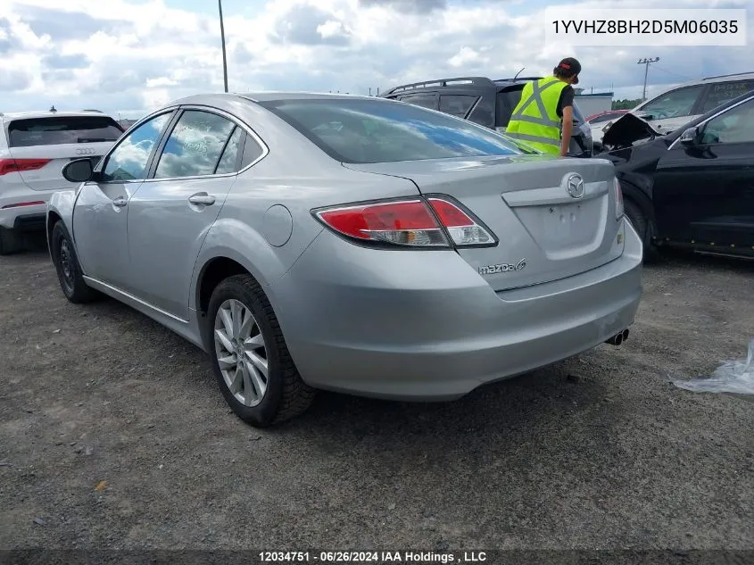 2013 Mazda Mazda6 VIN: 1YVHZ8BH2D5M06035 Lot: 12034751