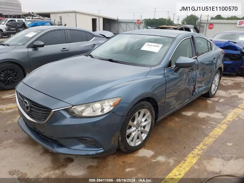 2014 Mazda Mazda6 I Sport VIN: JM1GJ1U51E1100570 Lot: 39411056