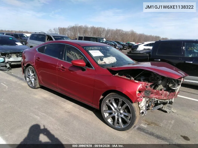 2014 Mazda Mazda6 I Grand Touring VIN: JM1GJ1W6XE1138322 Lot: 39967674