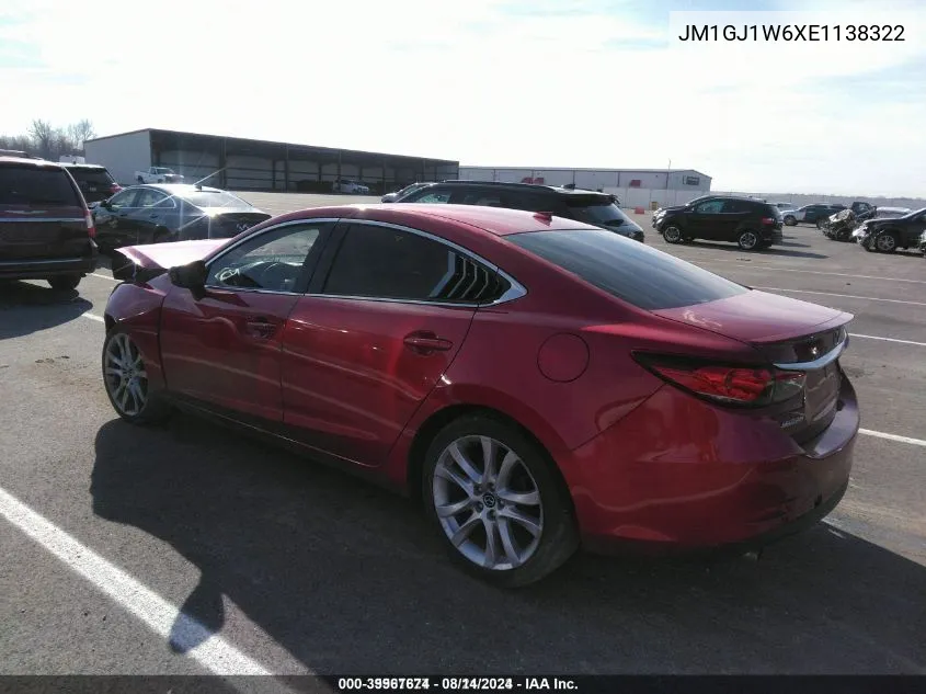 2014 Mazda Mazda6 I Grand Touring VIN: JM1GJ1W6XE1138322 Lot: 39967674