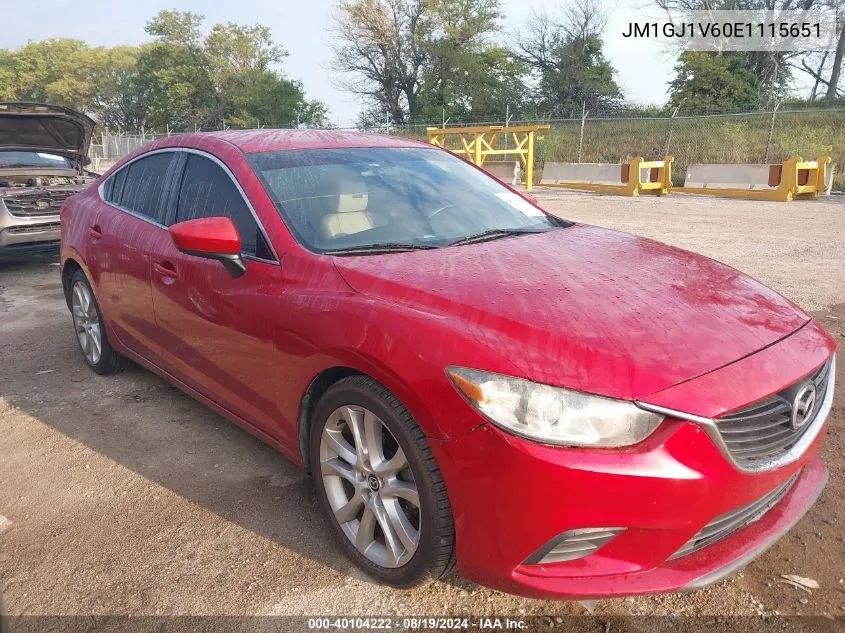 2014 Mazda Mazda6 I Touring VIN: JM1GJ1V60E1115651 Lot: 40104222