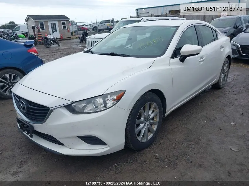 2015 Mazda Mazda6 VIN: JM1GJ1U51F1218779 Lot: 12109735