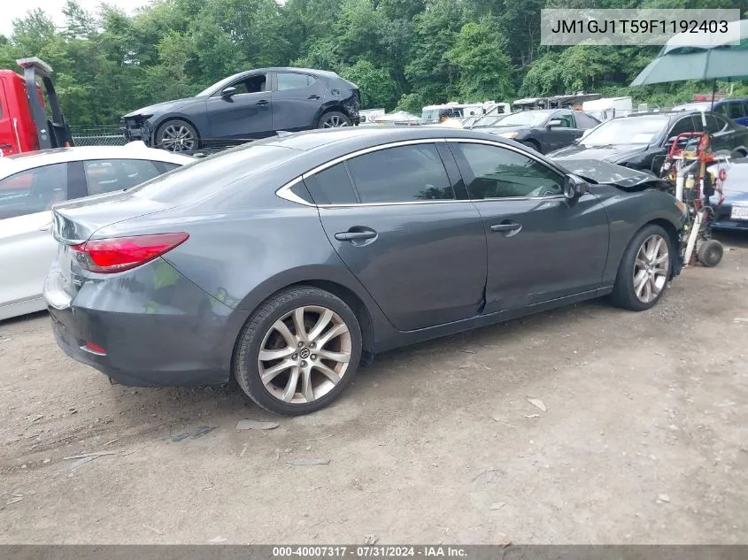 2015 Mazda Mazda6 I Touring VIN: JM1GJ1T59F1192403 Lot: 40007317