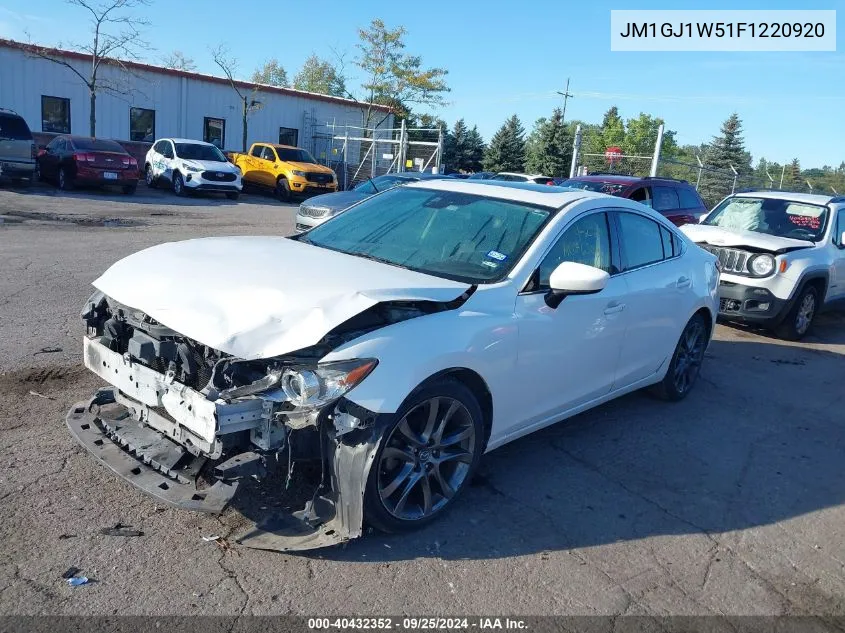 2015 Mazda Mazda6 I Grand Touring VIN: JM1GJ1W51F1220920 Lot: 40432352