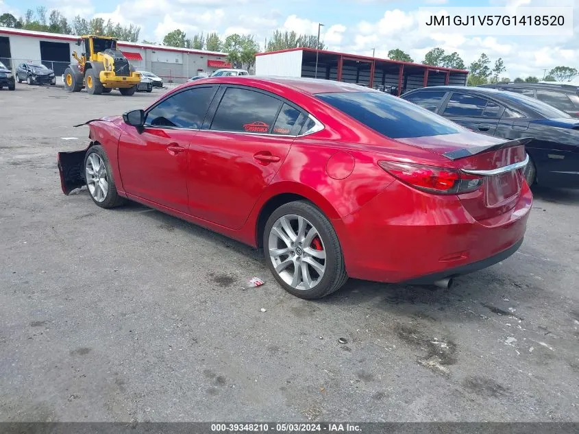 2016 Mazda Mazda6 I Touring VIN: JM1GJ1V57G1418520 Lot: 39348210