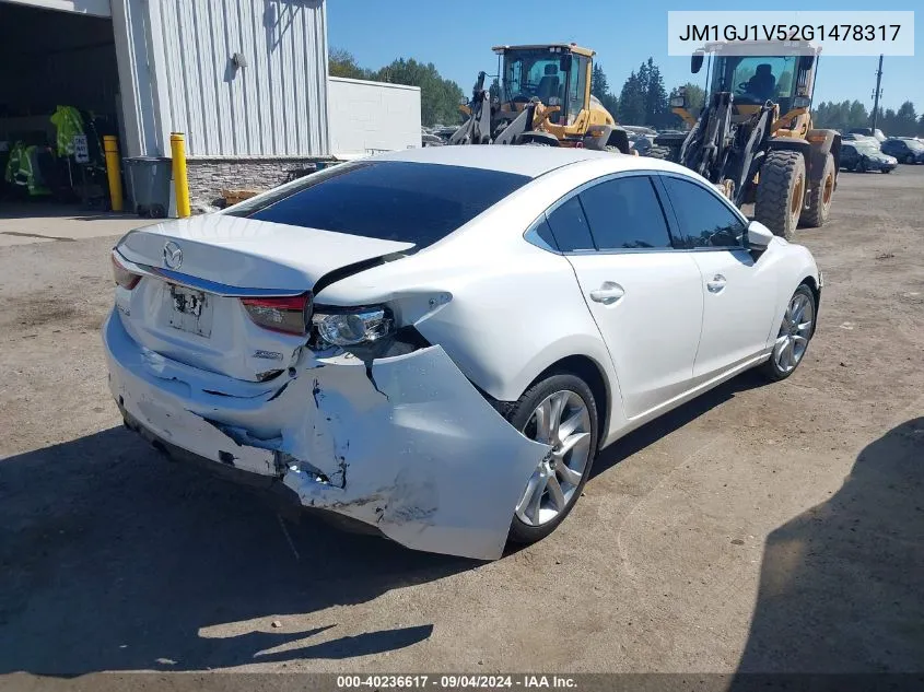 2016 Mazda Mazda6 I Touring VIN: JM1GJ1V52G1478317 Lot: 40236617