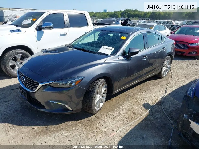 2016 Mazda Mazda6 I Touring VIN: JM1GJ1T51G1481115 Lot: 40261820