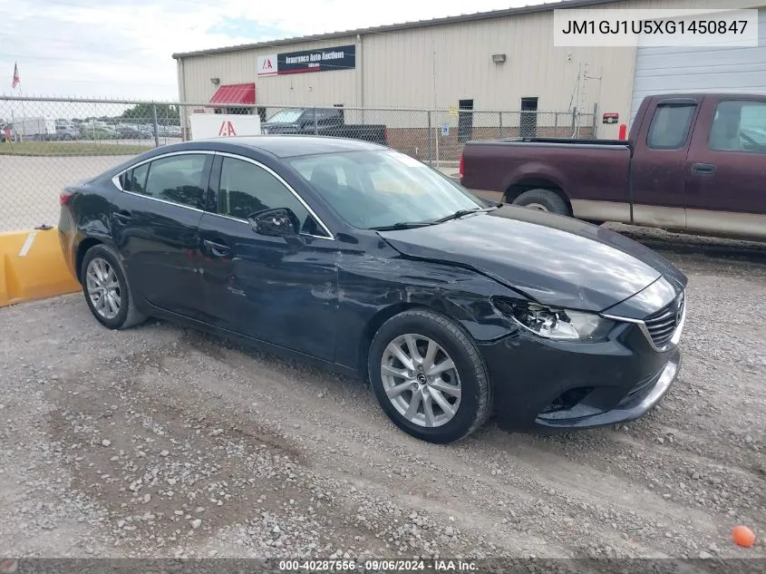 2016 Mazda Mazda6 I Sport VIN: JM1GJ1U5XG1450847 Lot: 40287556