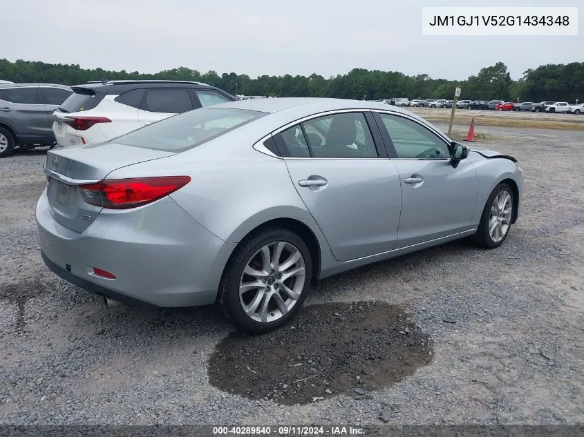 2016 Mazda 6 Touring VIN: JM1GJ1V52G1434348 Lot: 40289540