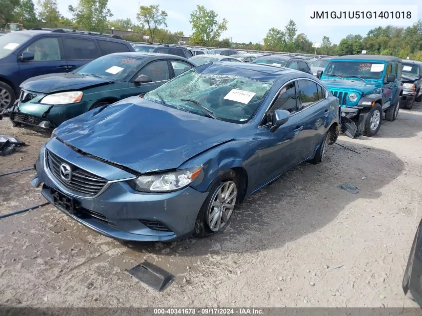 2016 Mazda 6 Sport VIN: JM1GJ1U51G1401018 Lot: 40341678