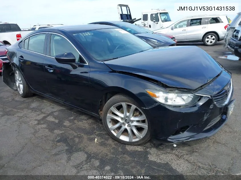 2016 Mazda Mazda6 I Touring VIN: JM1GJ1V53G1431538 Lot: 40374022