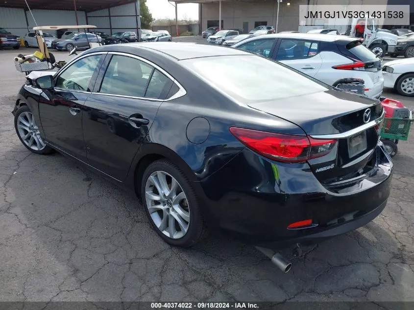 2016 Mazda Mazda6 I Touring VIN: JM1GJ1V53G1431538 Lot: 40374022