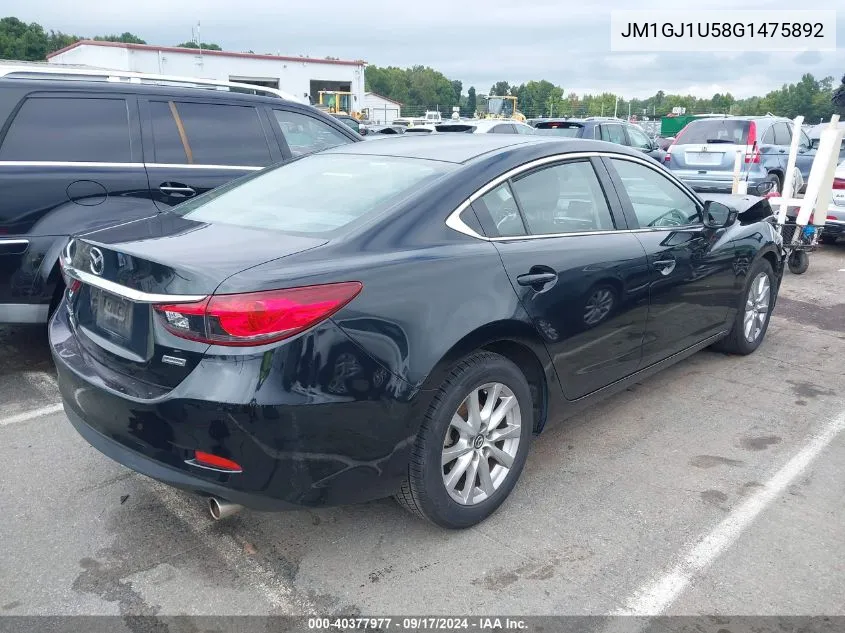 2016 Mazda Mazda6 I Sport VIN: JM1GJ1U58G1475892 Lot: 40377977