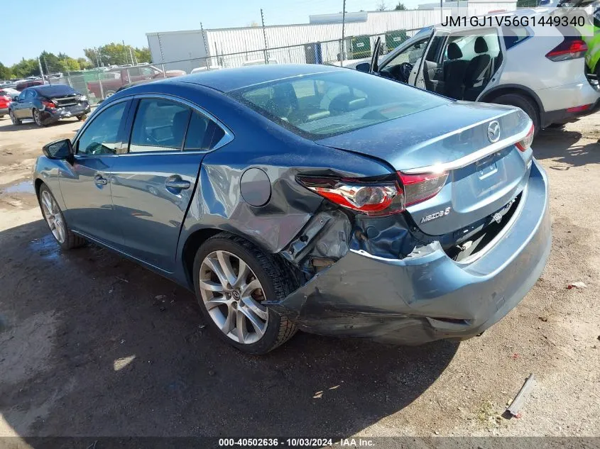 2016 Mazda Mazda6 I Touring VIN: JM1GJ1V56G1449340 Lot: 40502636