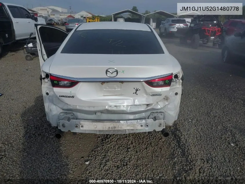 JM1GJ1U52G1480778 2016 Mazda Mazda6 Sport