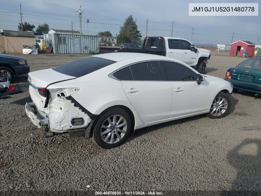 JM1GJ1U52G1480778 2016 Mazda Mazda6 Sport