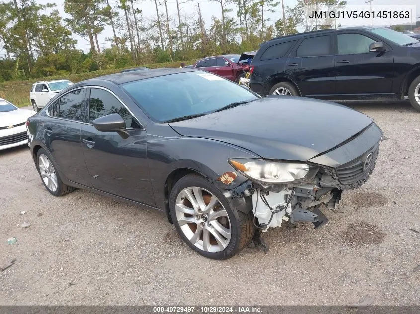 2016 Mazda Mazda6 I Touring VIN: JM1GJ1V54G1451863 Lot: 40729497