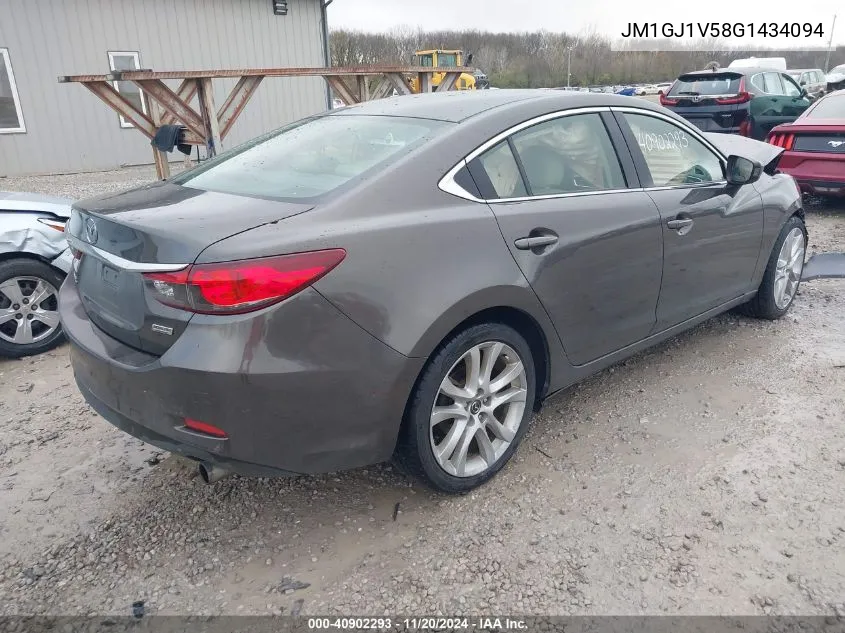 2016 Mazda Mazda6 I Touring VIN: JM1GJ1V58G1434094 Lot: 40902293