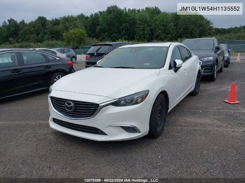 2017 Mazda Mazda6 VIN: JM1GL1W54H1135552 Lot: 12075389