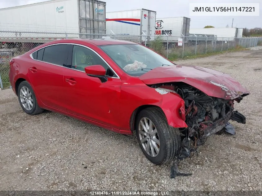 2017 Mazda Mazda6 VIN: JM1GL1V56H1147221 Lot: 12140476