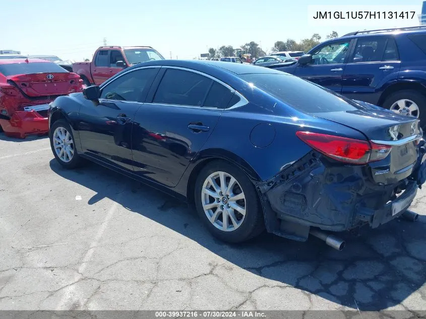 2017 Mazda Mazda6 Sport VIN: JM1GL1U57H1131417 Lot: 39937216