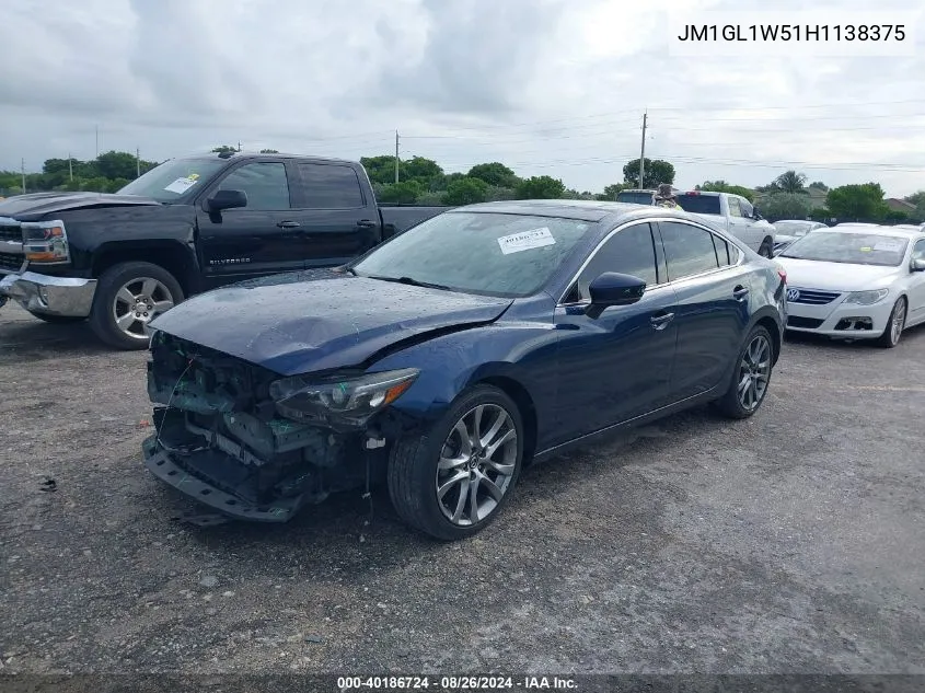 2017 Mazda Mazda6 Grand Touring VIN: JM1GL1W51H1138375 Lot: 40186724