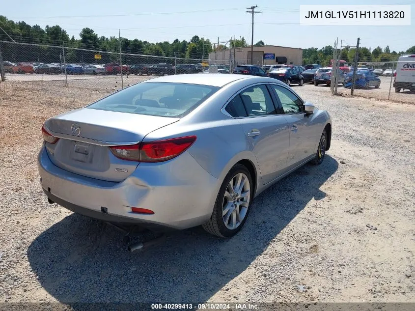 2017 Mazda Mazda6 Touring VIN: JM1GL1V51H1113820 Lot: 40299413