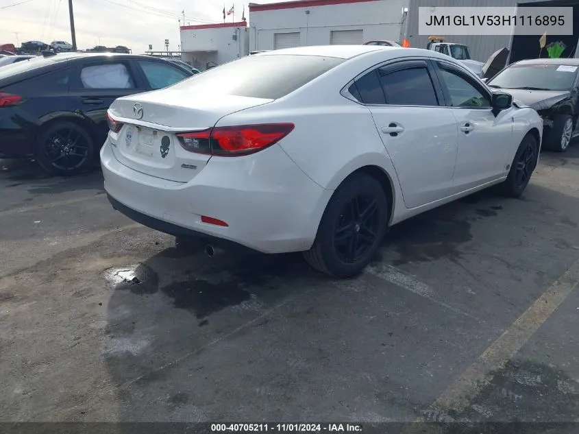 2017 Mazda Mazda6 Touring VIN: JM1GL1V53H1116895 Lot: 40705211