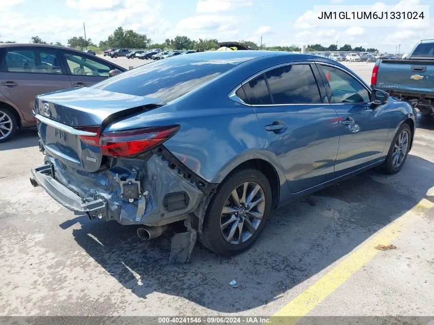 2018 Mazda Mazda6 Sport VIN: JM1GL1UM6J1331024 Lot: 40241545