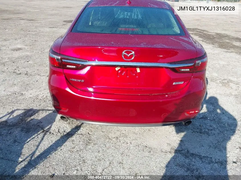 2018 Mazda 6 Grand Touring VIN: JM1GL1TYXJ1316028 Lot: 40472722