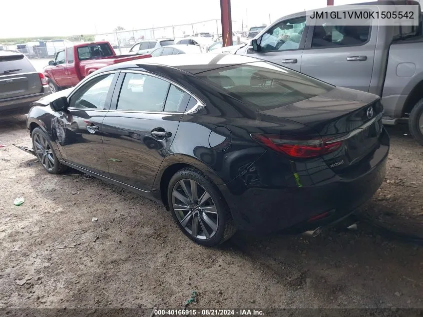 2019 Mazda 6 Touring VIN: JM1GL1VM0K1505542 Lot: 40166915