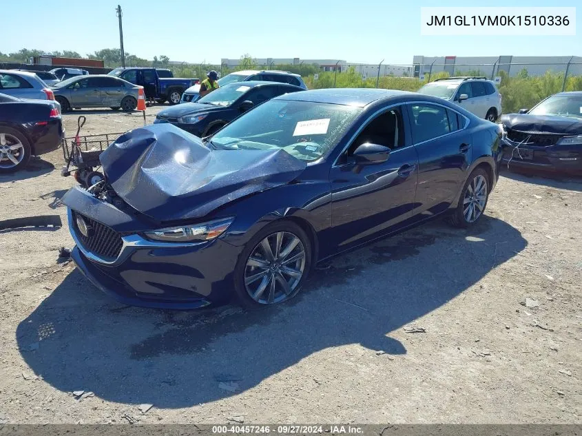 2019 Mazda Mazda6 Touring VIN: JM1GL1VM0K1510336 Lot: 40457246