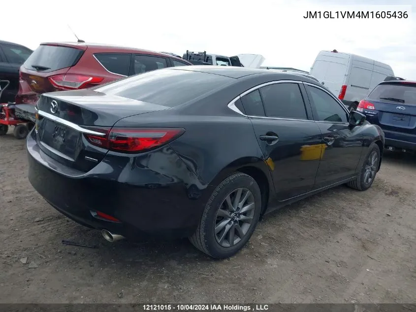 2021 Mazda Mazda6 VIN: JM1GL1VM4M1605436 Lot: 12121015