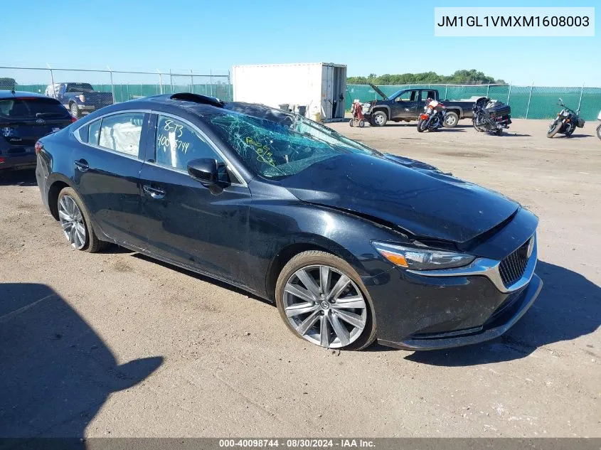 2021 Mazda Mazda6 Touring VIN: JM1GL1VMXM1608003 Lot: 40098744