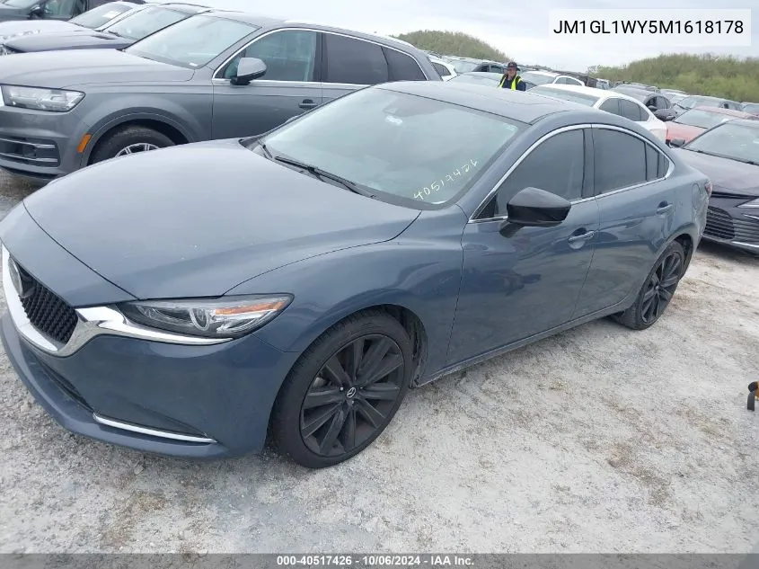 2021 Mazda 6 Grand Touring Reserve VIN: JM1GL1WY5M1618178 Lot: 40517426