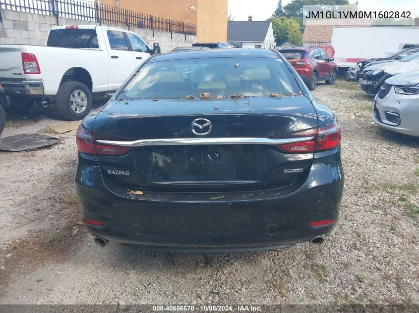 2021 Mazda Mazda6 Touring VIN: JM1GL1VM0M1602842 Lot: 40556670