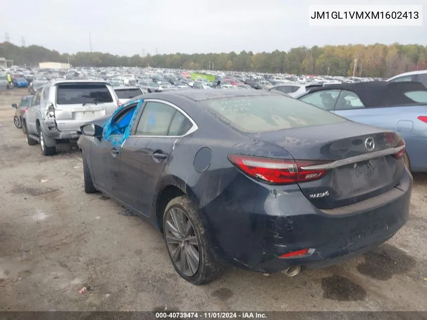 2021 Mazda Mazda6 Touring VIN: JM1GL1VMXM1602413 Lot: 40739474