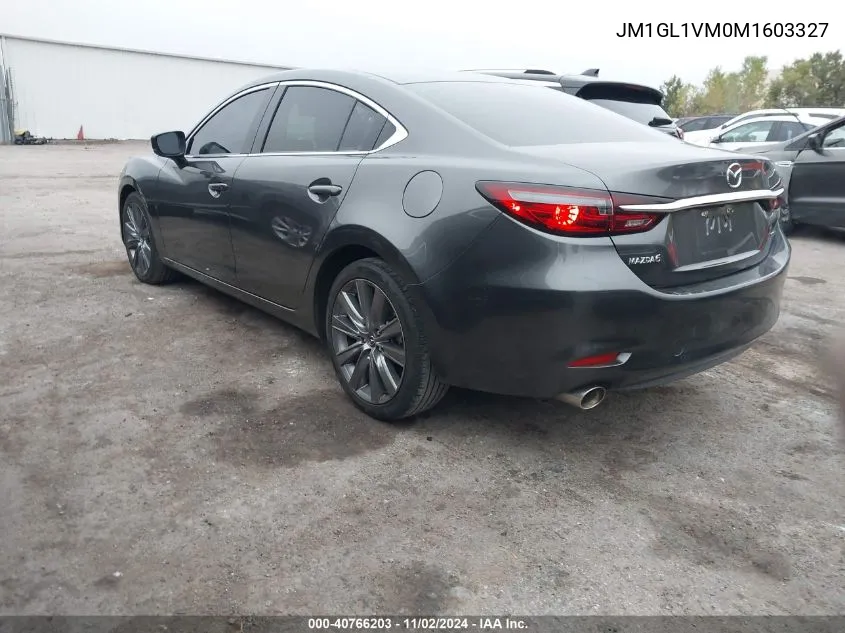 2021 Mazda Mazda6 Touring VIN: JM1GL1VM0M1603327 Lot: 40766203