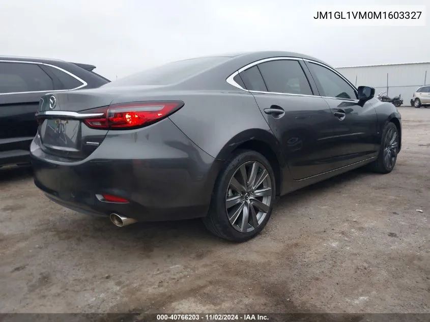 2021 Mazda Mazda6 Touring VIN: JM1GL1VM0M1603327 Lot: 40766203