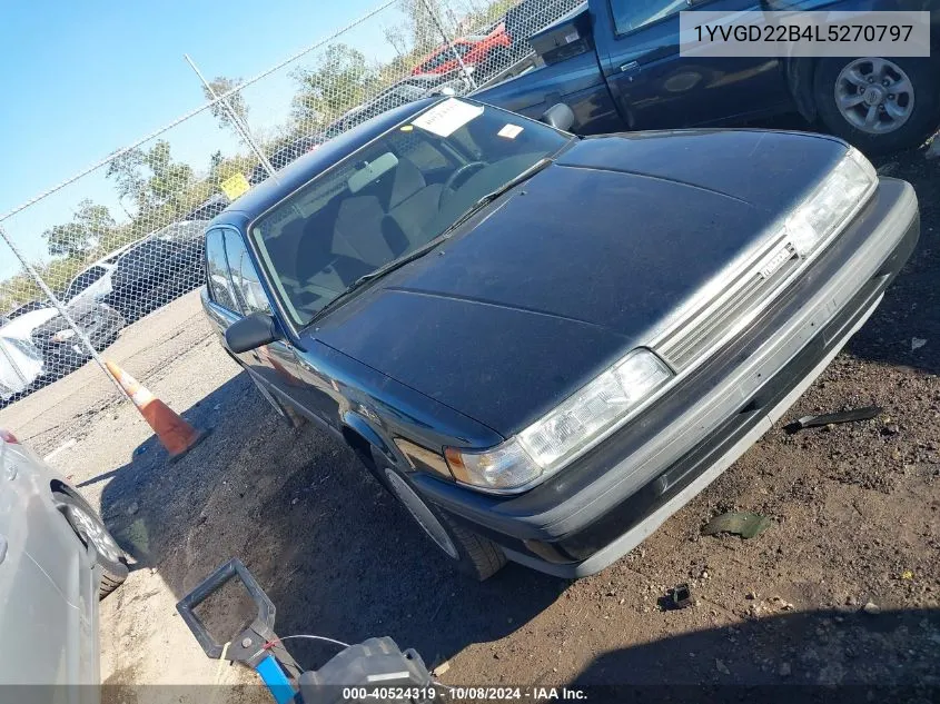 1990 Mazda 626 Dx/Lx VIN: 1YVGD22B4L5270797 Lot: 40524319