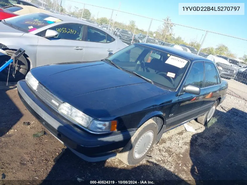 1990 Mazda 626 Dx/Lx VIN: 1YVGD22B4L5270797 Lot: 40524319