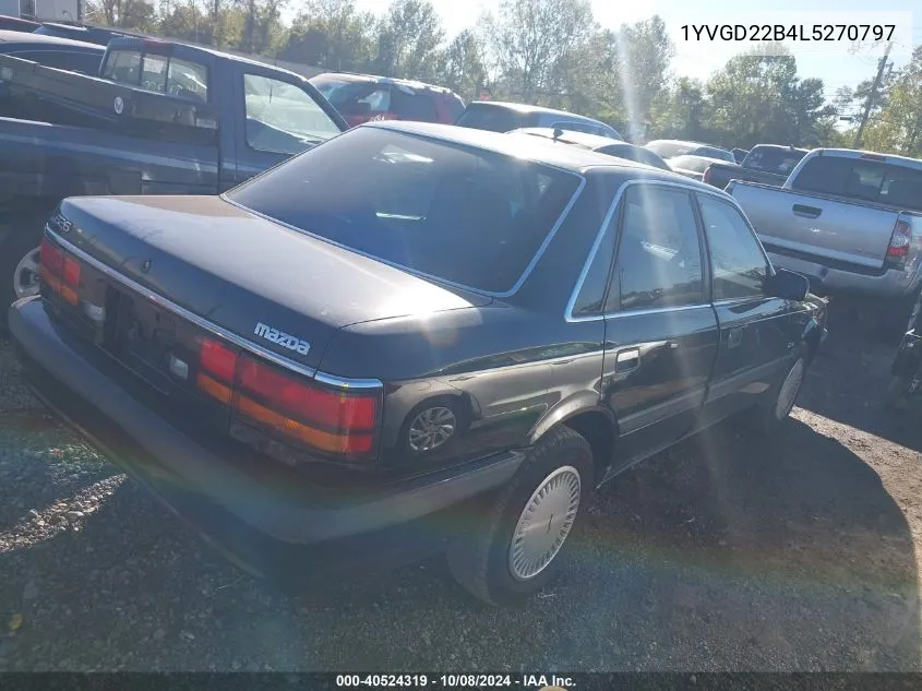 1990 Mazda 626 Dx/Lx VIN: 1YVGD22B4L5270797 Lot: 40524319