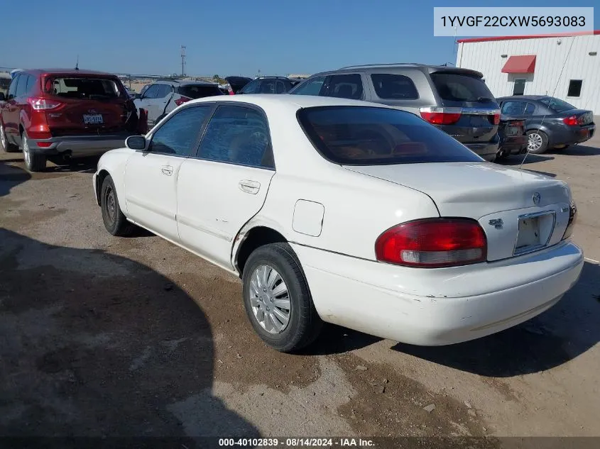 1998 Mazda 626 Dx/Lx VIN: 1YVGF22CXW5693083 Lot: 40102839