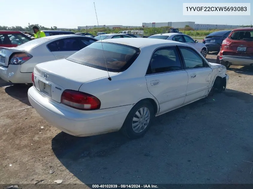 1998 Mazda 626 Dx/Lx VIN: 1YVGF22CXW5693083 Lot: 40102839