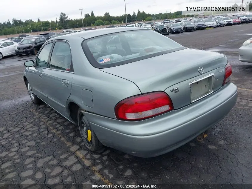 1999 Mazda 626 Es/Lx VIN: 1YVGF22C6X5895176 Lot: 40151732