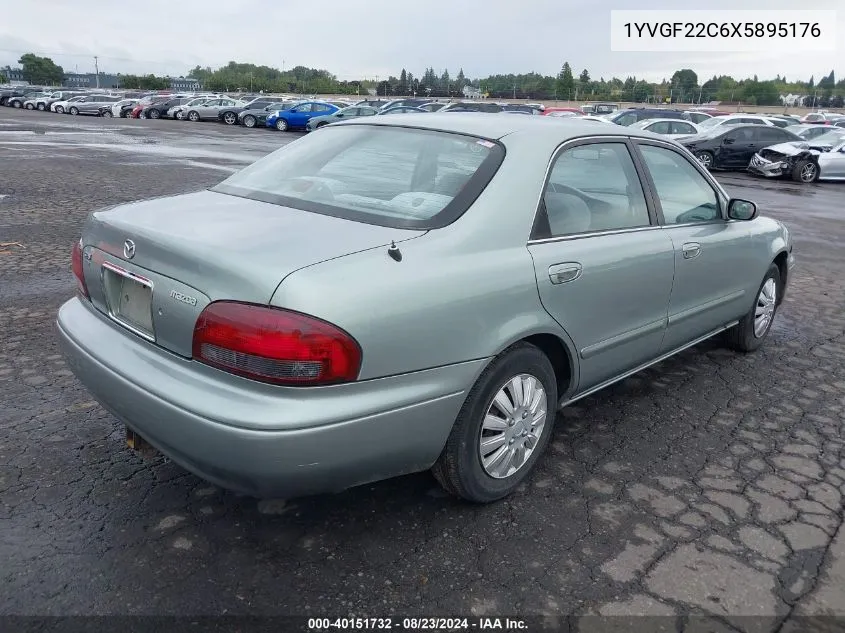 1999 Mazda 626 Es/Lx VIN: 1YVGF22C6X5895176 Lot: 40151732