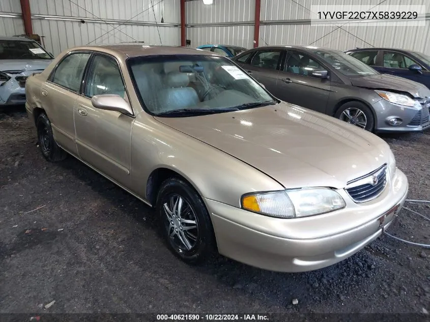 1999 Mazda 626 Es/Lx VIN: 1YVGF22C7X5839229 Lot: 40621590