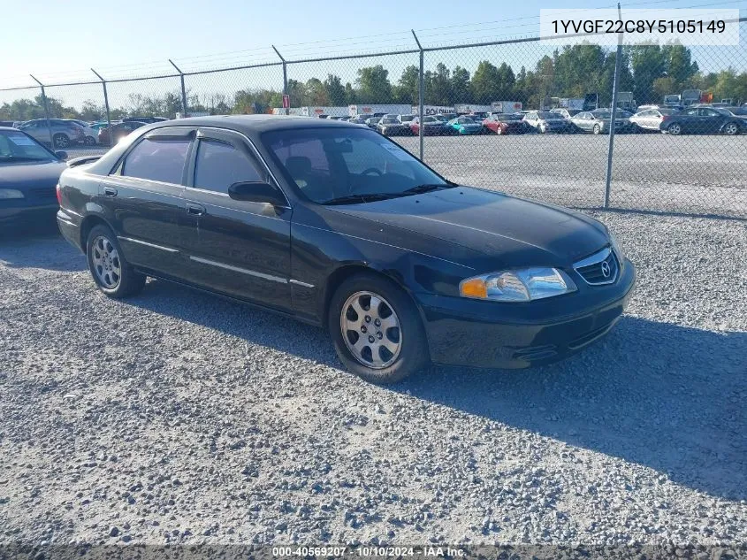 2000 Mazda 626 Es/Lx VIN: 1YVGF22C8Y5105149 Lot: 40569207