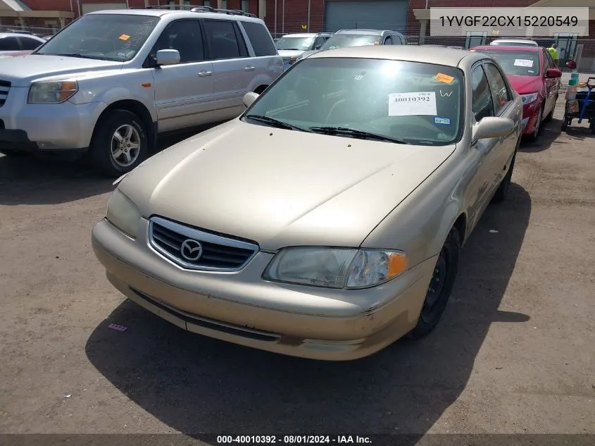 2001 Mazda 626 Es/Lx VIN: 1YVGF22CX15220549 Lot: 40010392